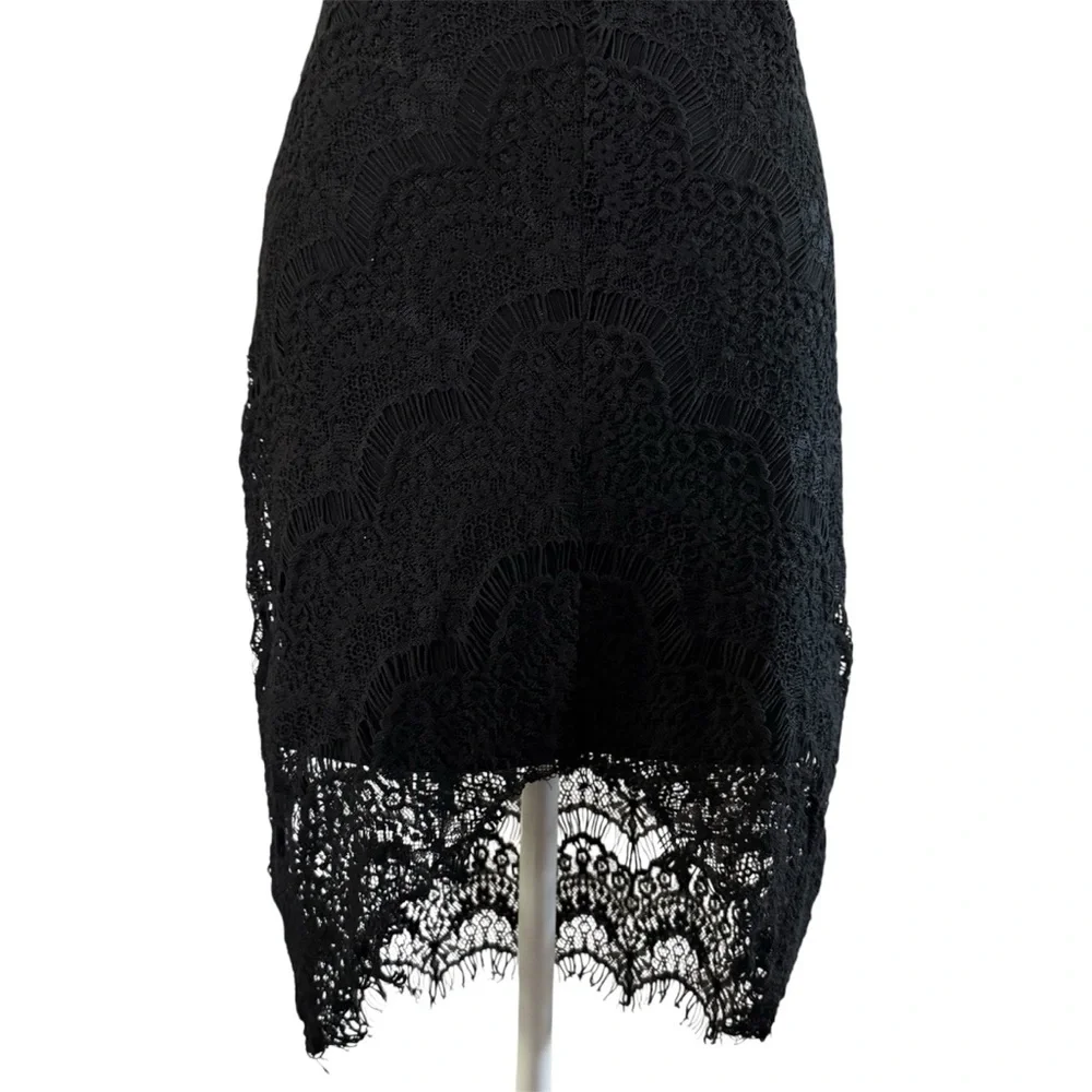 Intimately Free People Peekaboo Lace Hi-Low Dress | Black | S - Picture 9 of 13